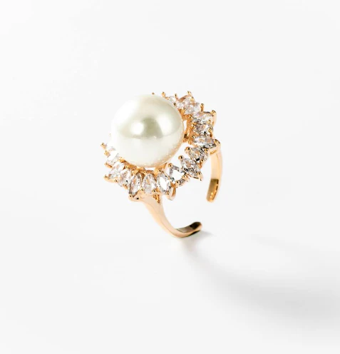 Bague tournesol plaquée or 24 carats CHOGAN - Image 2