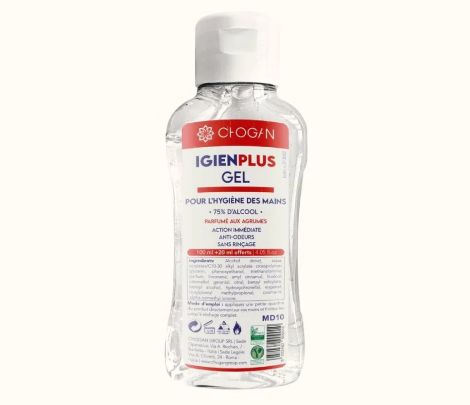 IGIENPLUS GEL - GEL POUR L’HYGIÈNE DES MAINS 100ML + 20ML OFFERTS CHOGAN